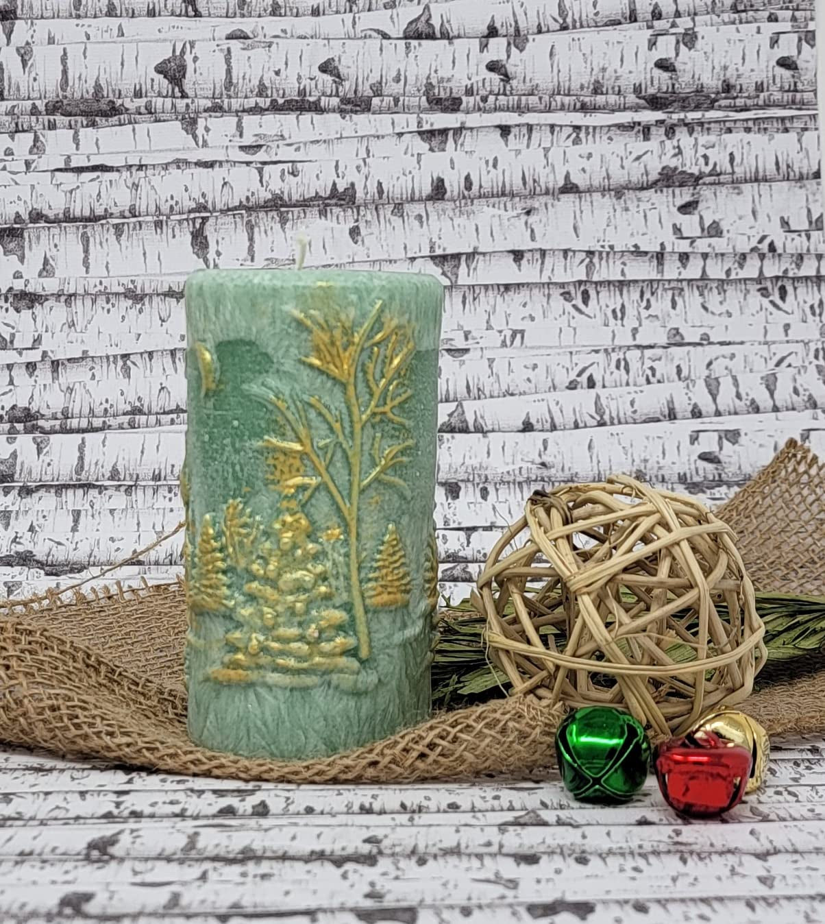 Christmas Scene Candle | Christmas Candle | Holiday Candle | Design Candle (Pink)