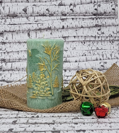 Christmas Scene Candle | Christmas Candle | Holiday Candle | Design Candle (Pink)
